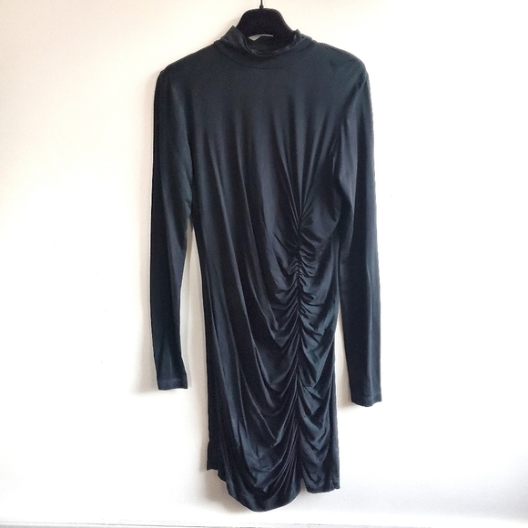 New Young Fabulous & Broke Lena Ruched Solid Emerald Ice Mini Dress NWT Small - Picture 6 of 12